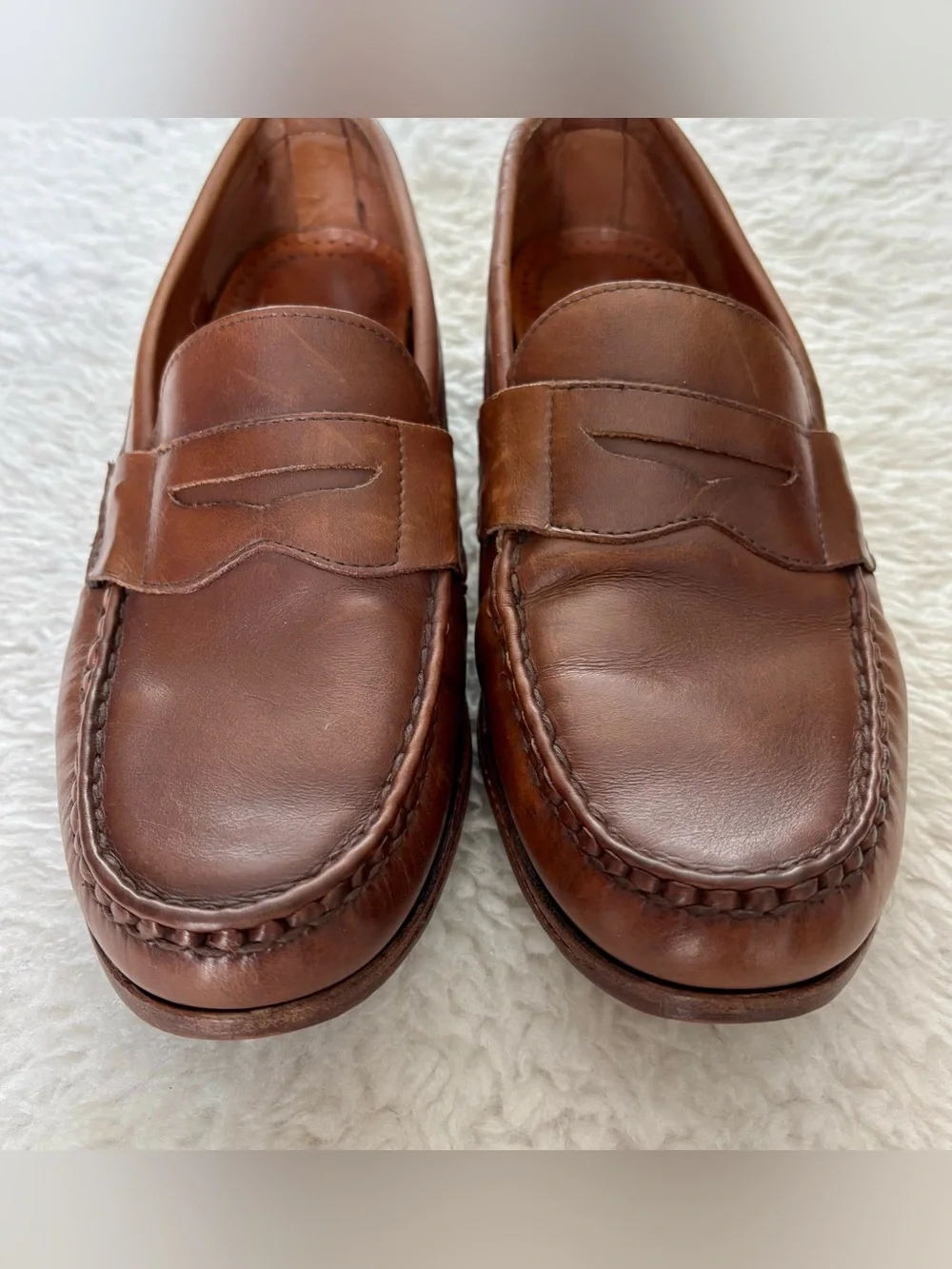 Allen Edmonds Classic Brown Leather Penny Loafers - Men's Dress Casual Sz 10.5 D